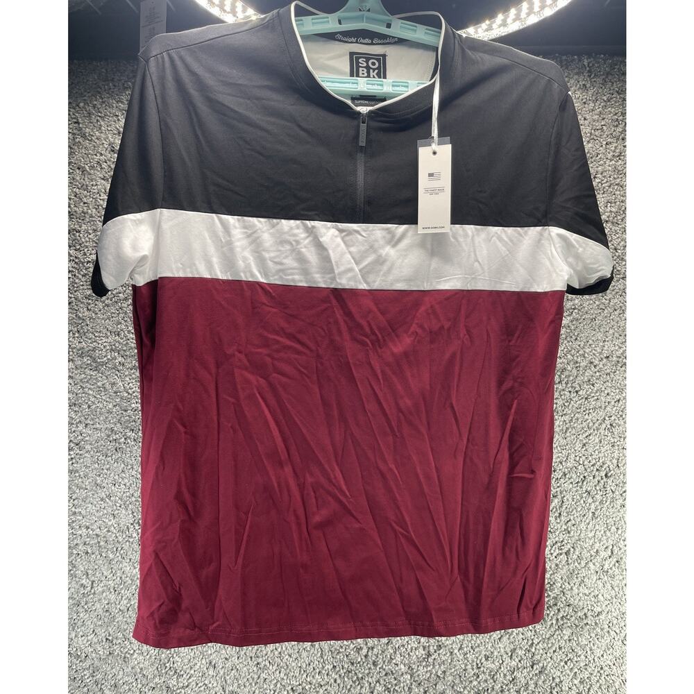 SOBK Straight Outta Brooklyn Men’s Shirt Sz XL Red White & Black Supreme Cotton